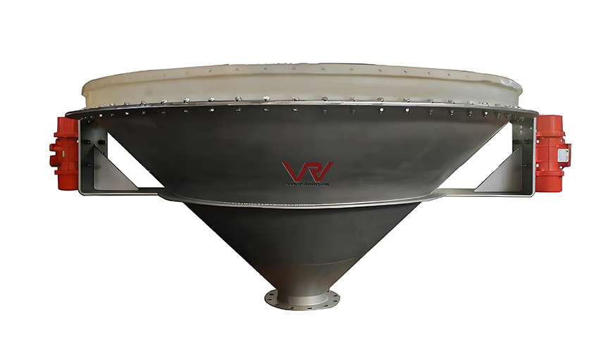 Calcium carbonate bin activator in the chemical industry