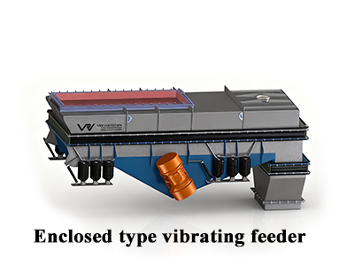 Enclosed vibrating feeder