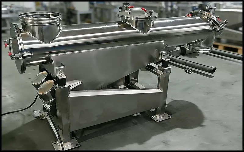 corrosion-resistant stainless steel vibrating feeder for pharmaceutical and corrosive environments